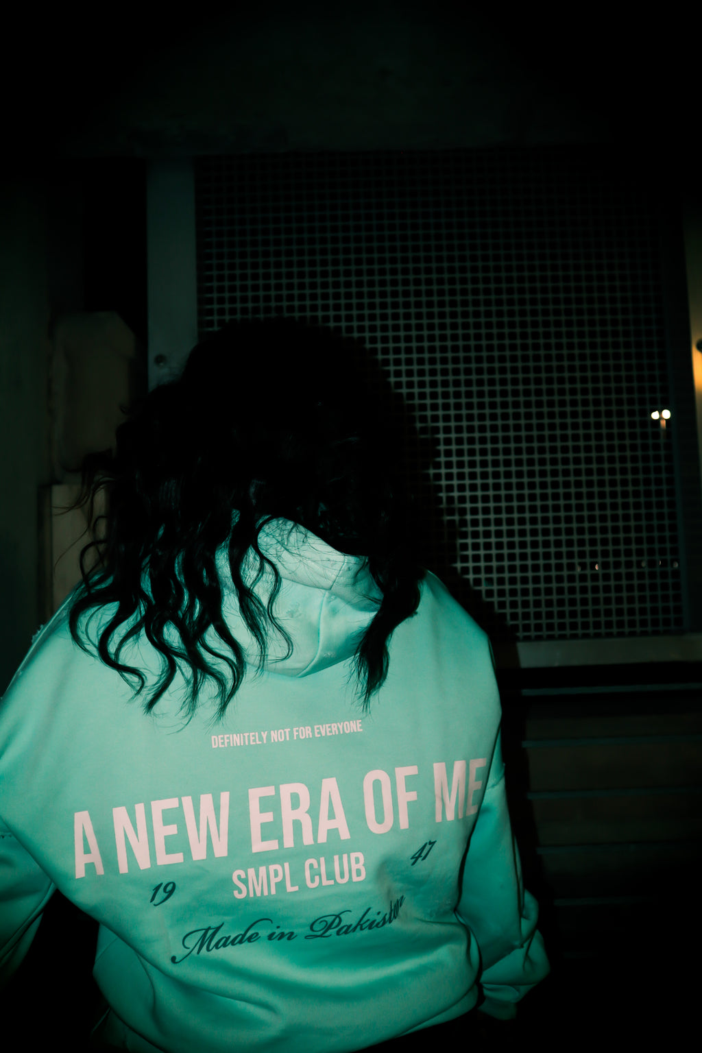 ERA OF REVIVAL OVERSIZED DISTRESSED HOODIE -  MAGIC MINT