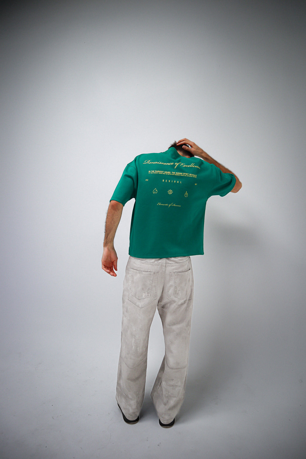 RENAISSANCE BOXY TEE- EMERALD
