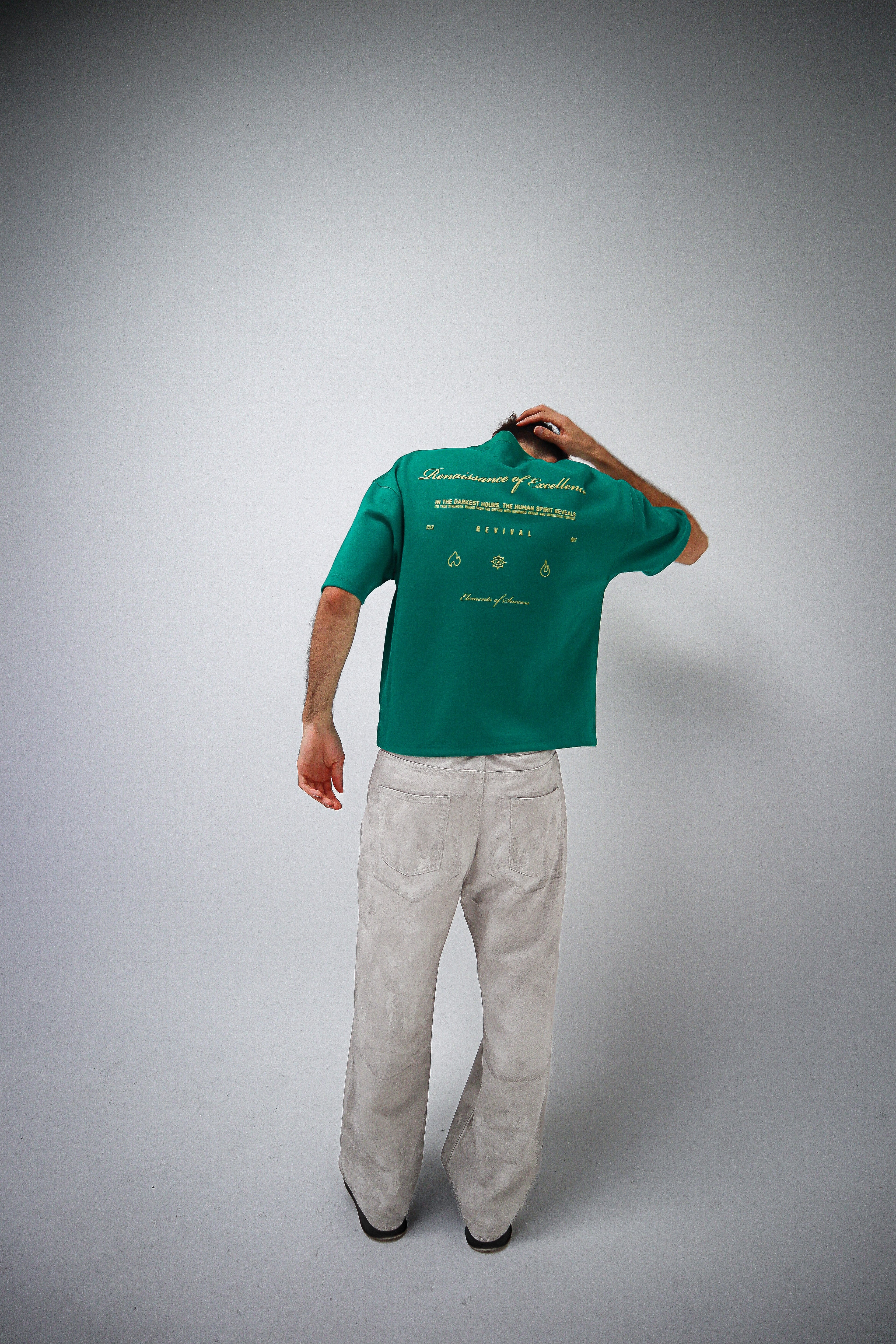 RENAISSANCE BOXY TEE- EMERALD