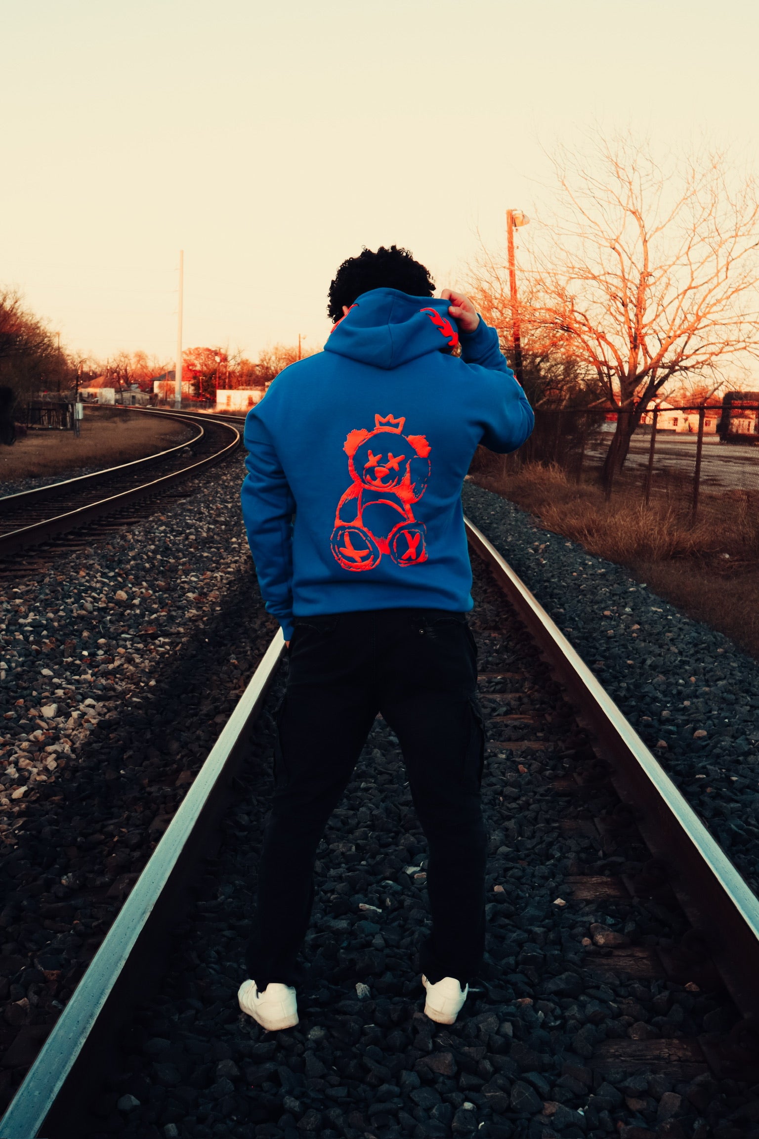 INFERNO OVERSIZED HOODIE - COBALT BLUE