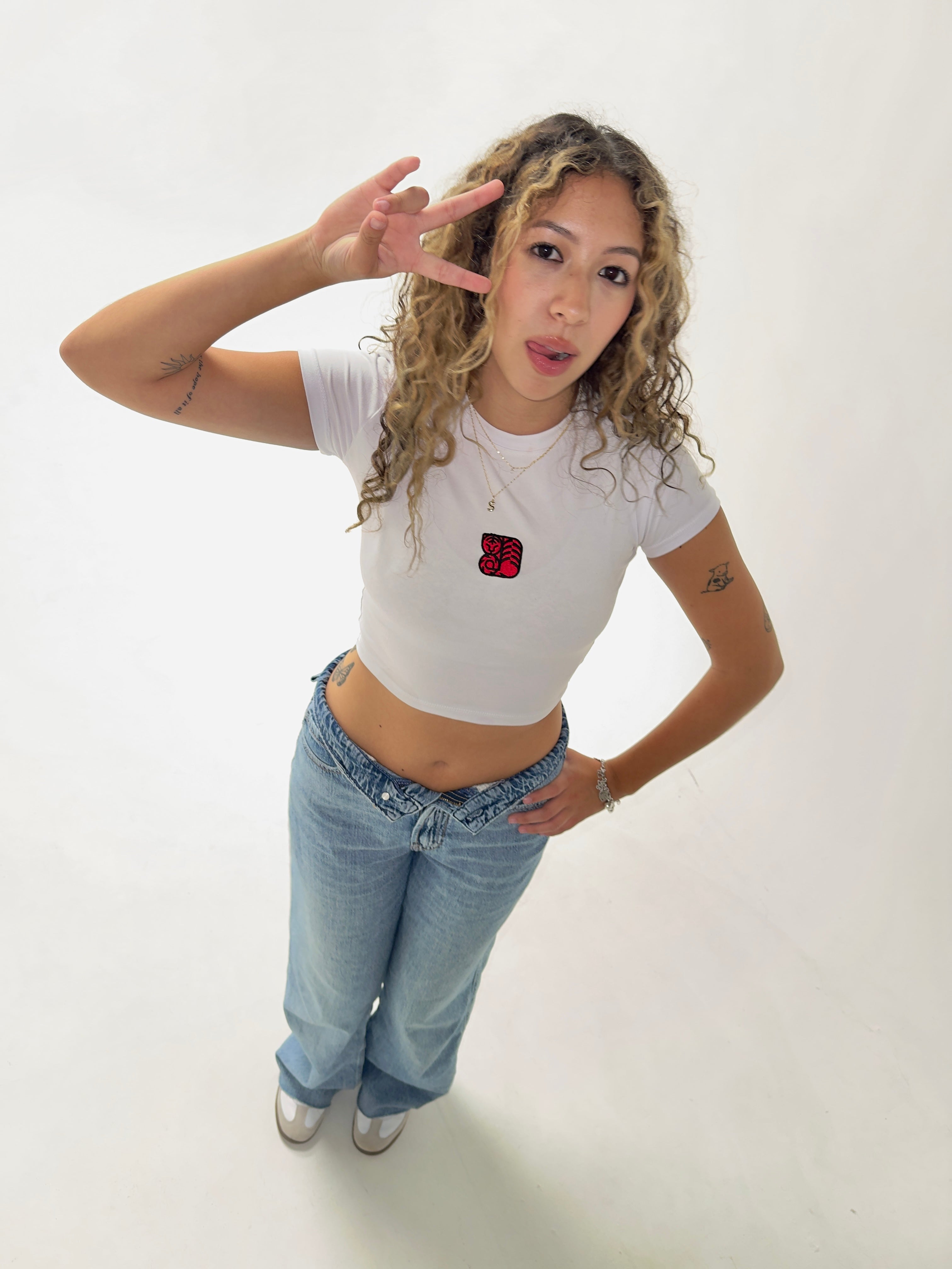 WILD WITHIN BABY TEE- CRYSTAL WHITE