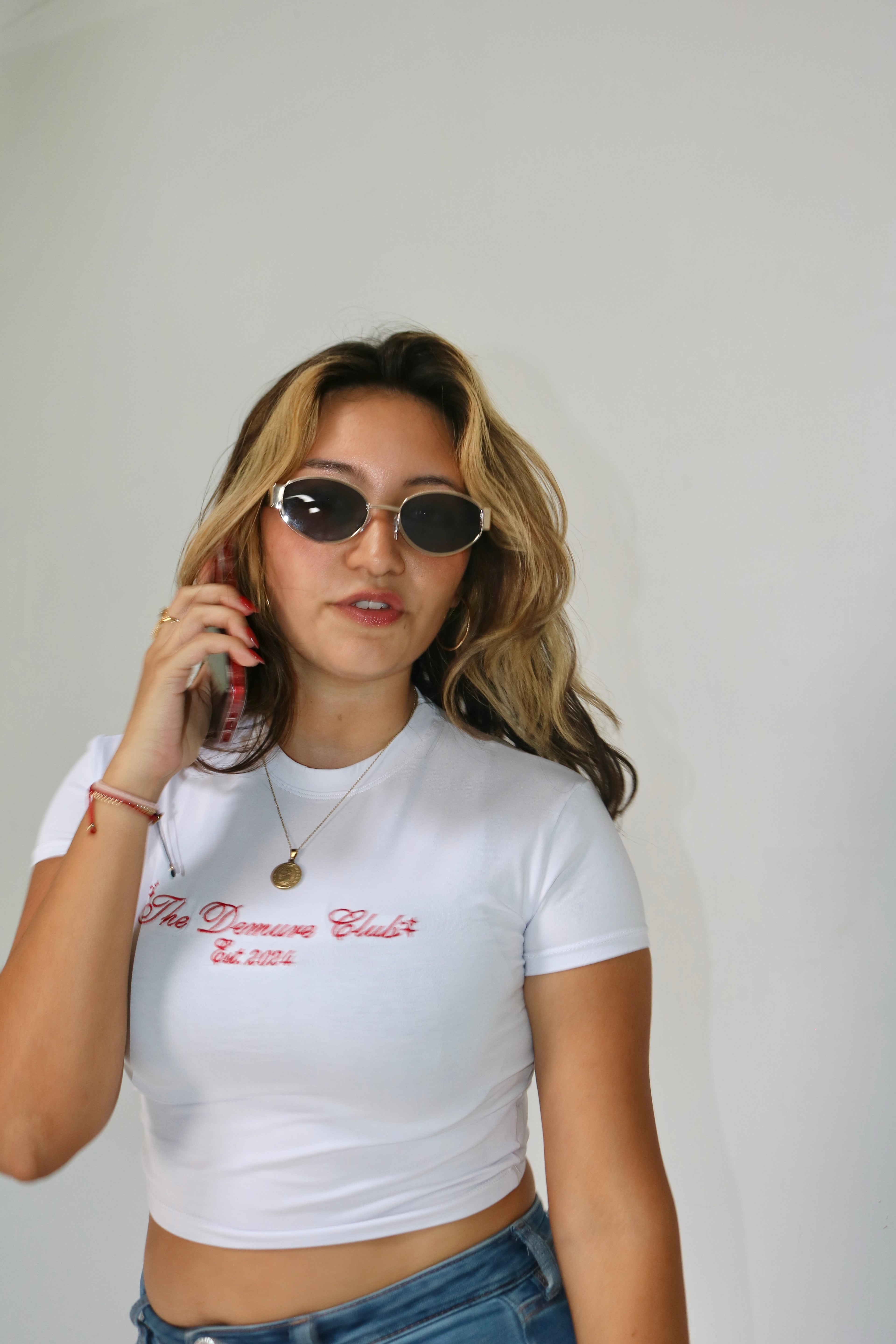 THE DEMURE CLUB BABY TEE - WHITE