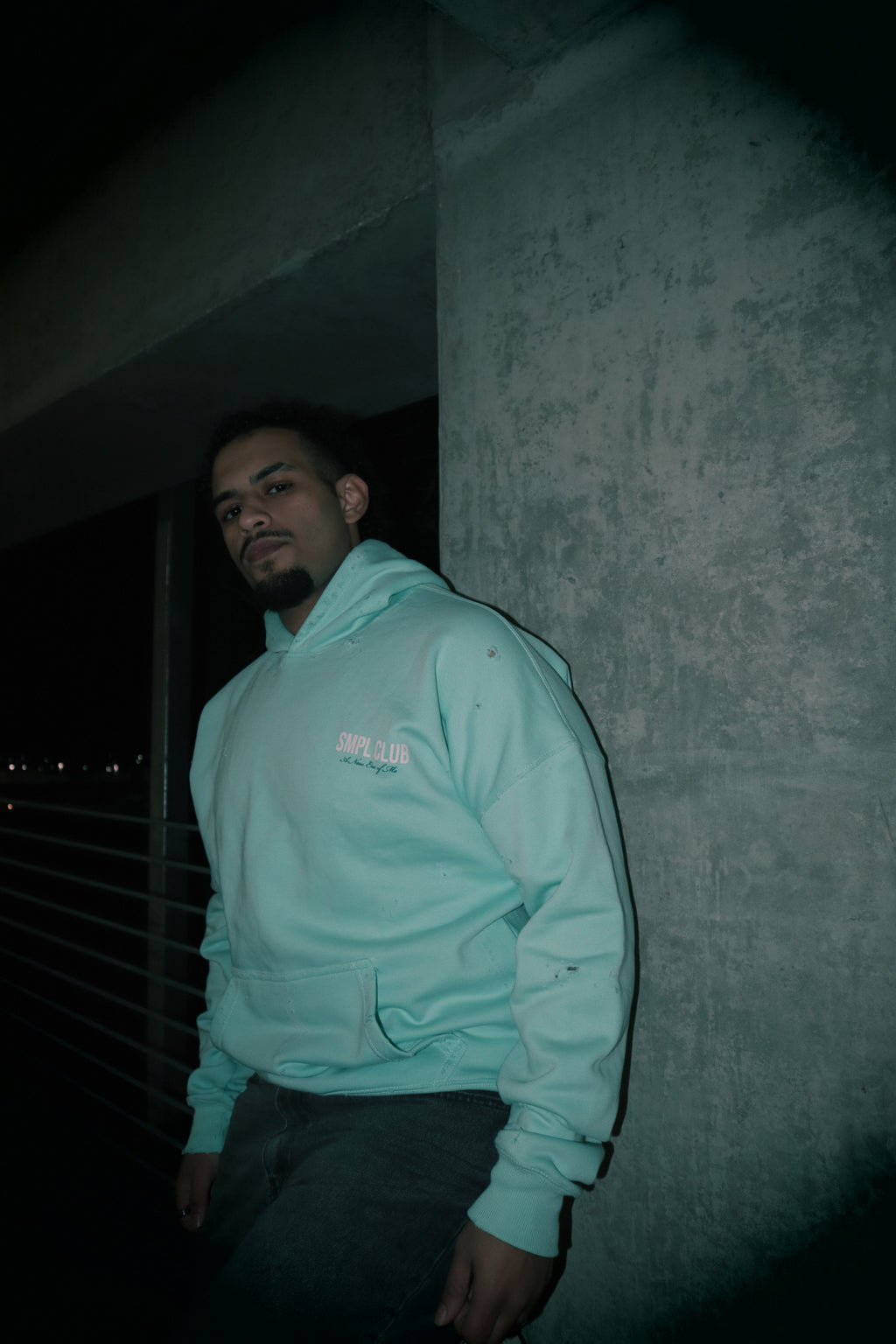 ERA OF REVIVAL OVERSIZED DISTRESSED HOODIE -  MAGIC MINT
