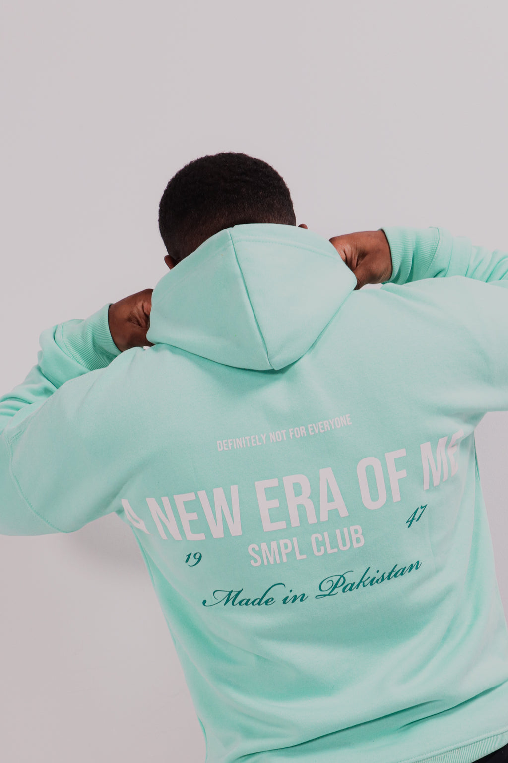 ERA OF REVIVAL OVERSIZED DISTRESSED HOODIE -  MAGIC MINT