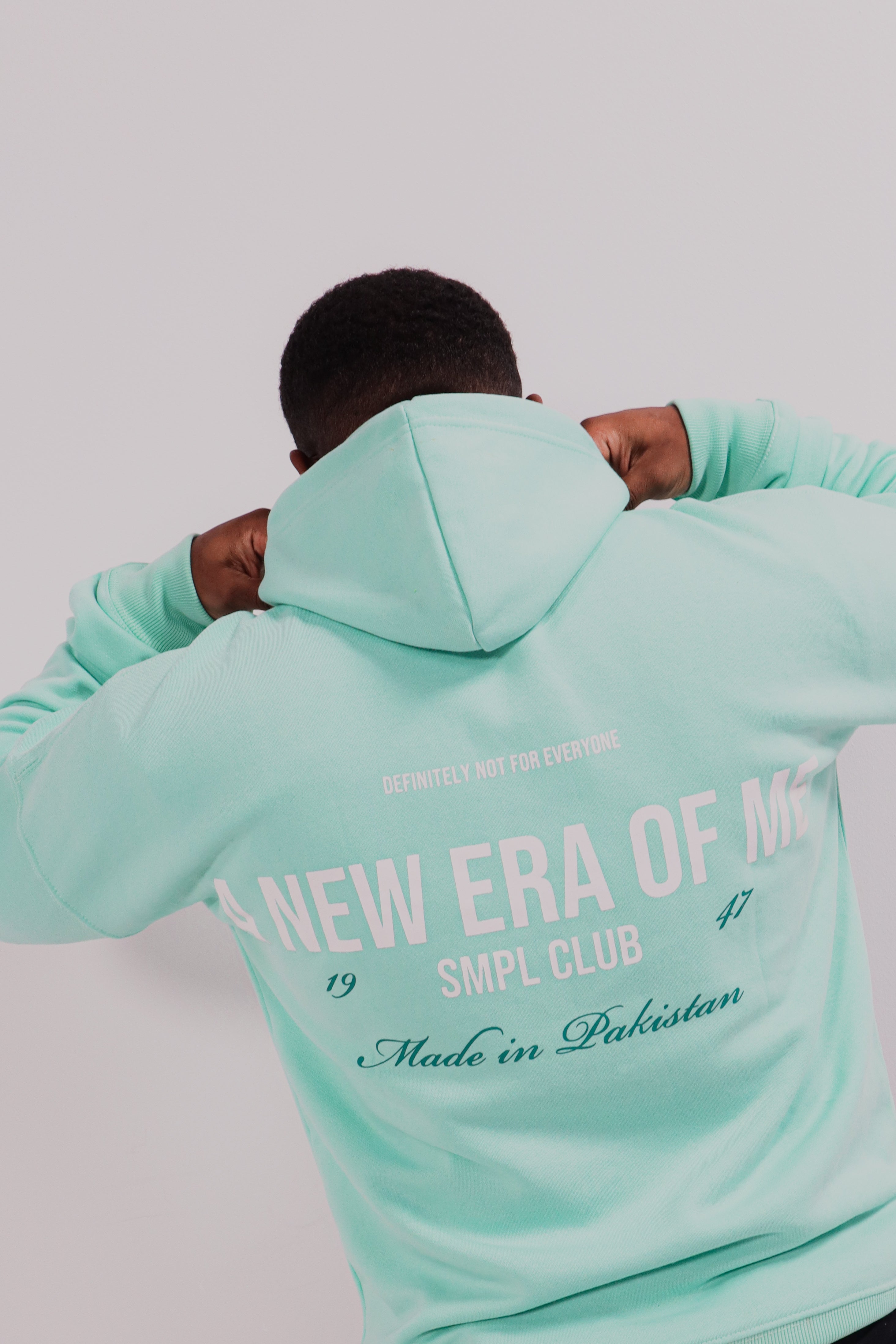 ERA OF REVIVAL OVERSIZED DISTRESSED HOODIE -  MAGIC MINT