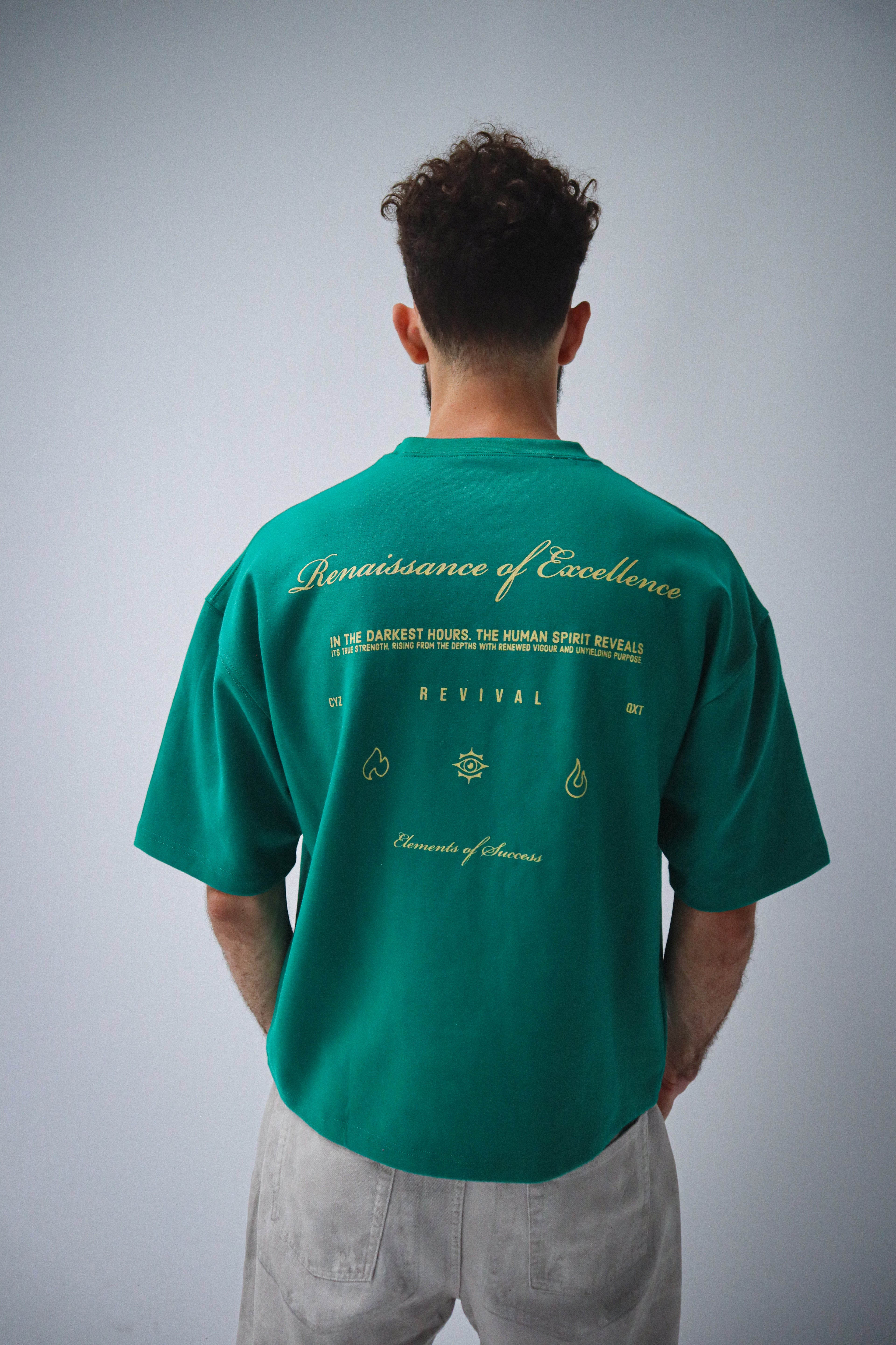 RENAISSANCE BOXY TEE- EMERALD