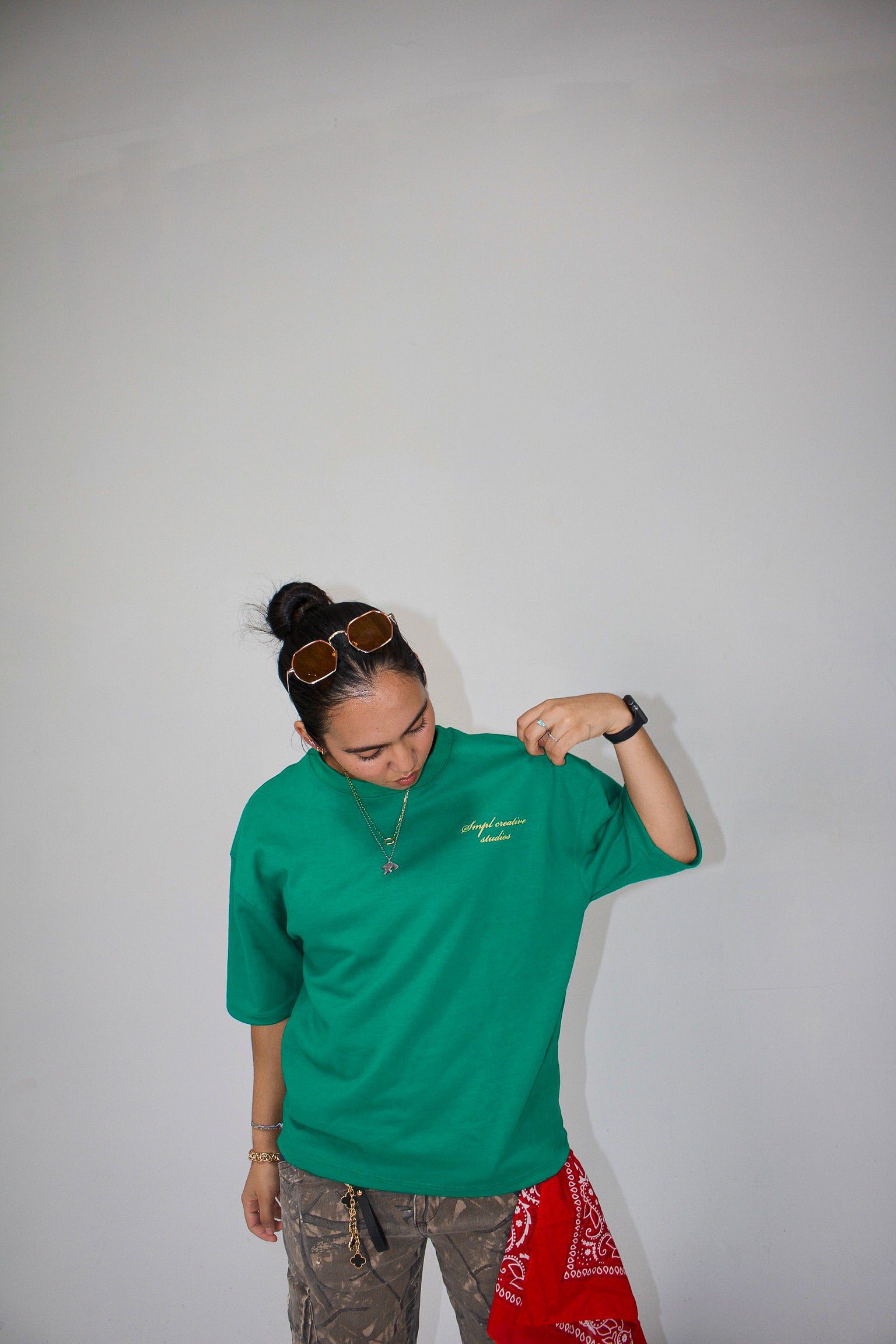 RENAISSANCE BOXY TEE- EMERALD