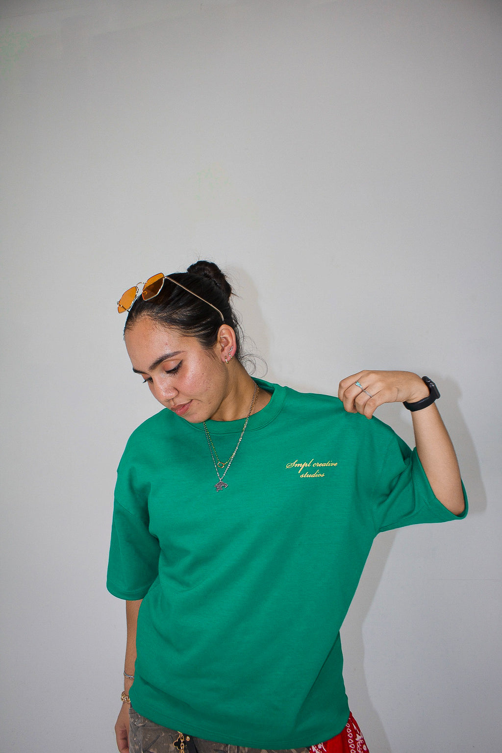 RENAISSANCE BOXY TEE- EMERALD
