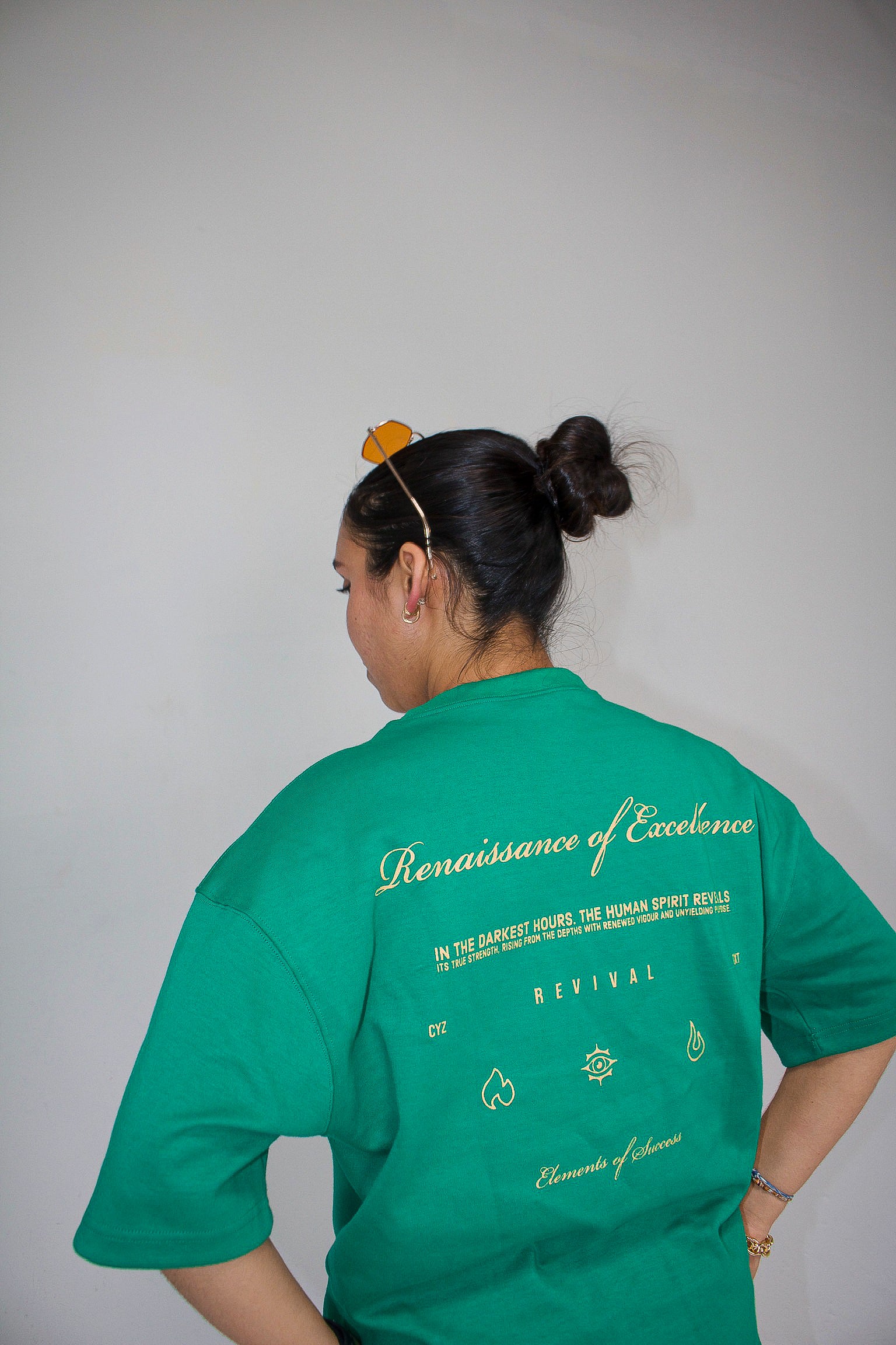 RENAISSANCE BOXY TEE- EMERALD