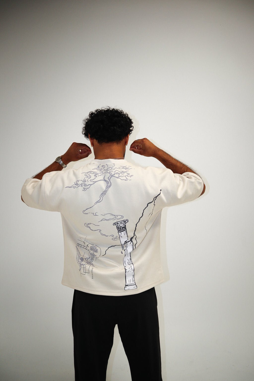 THE FALLEN BOXY TEE - CREAM