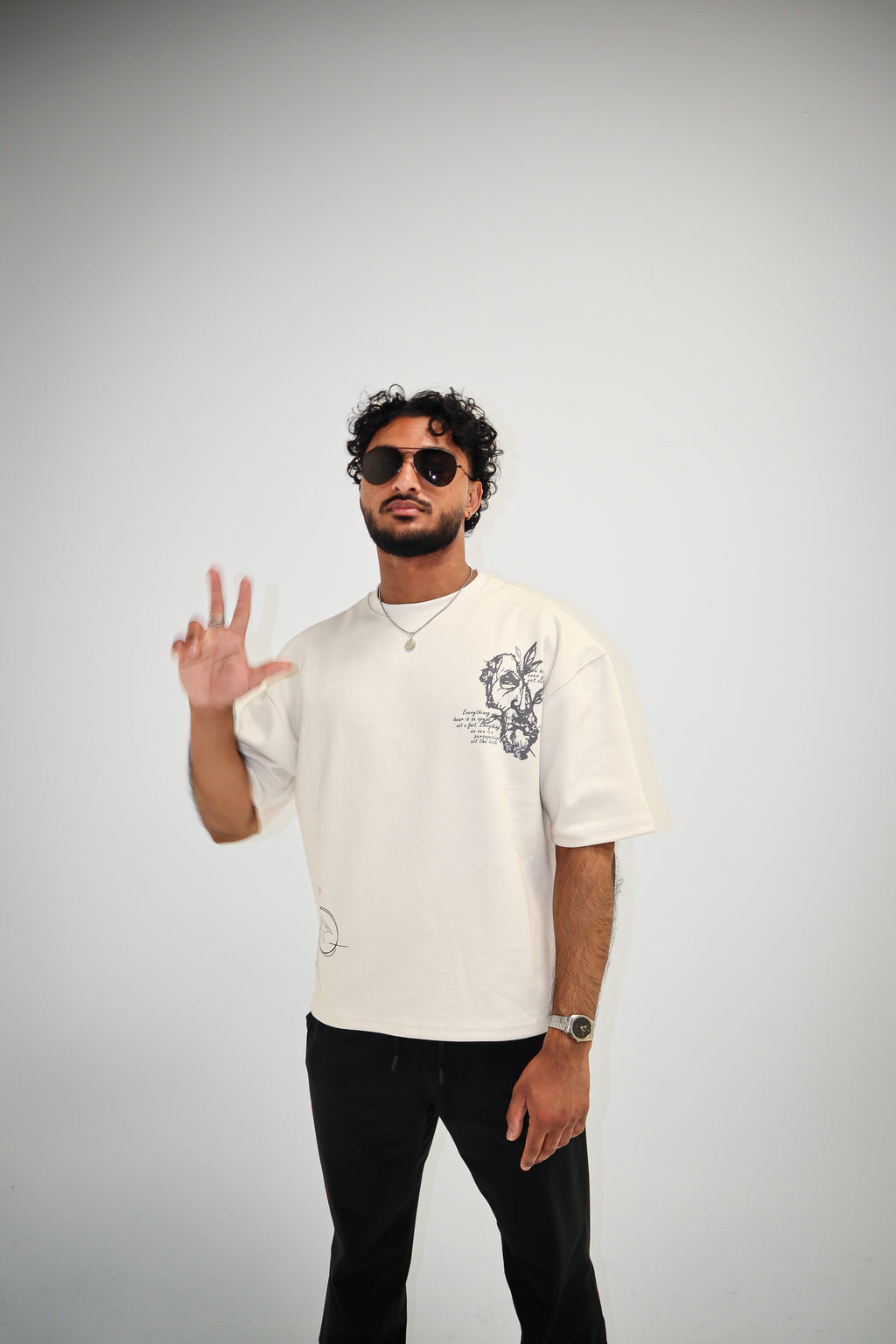 THE FALLEN BOXY TEE - CREAM