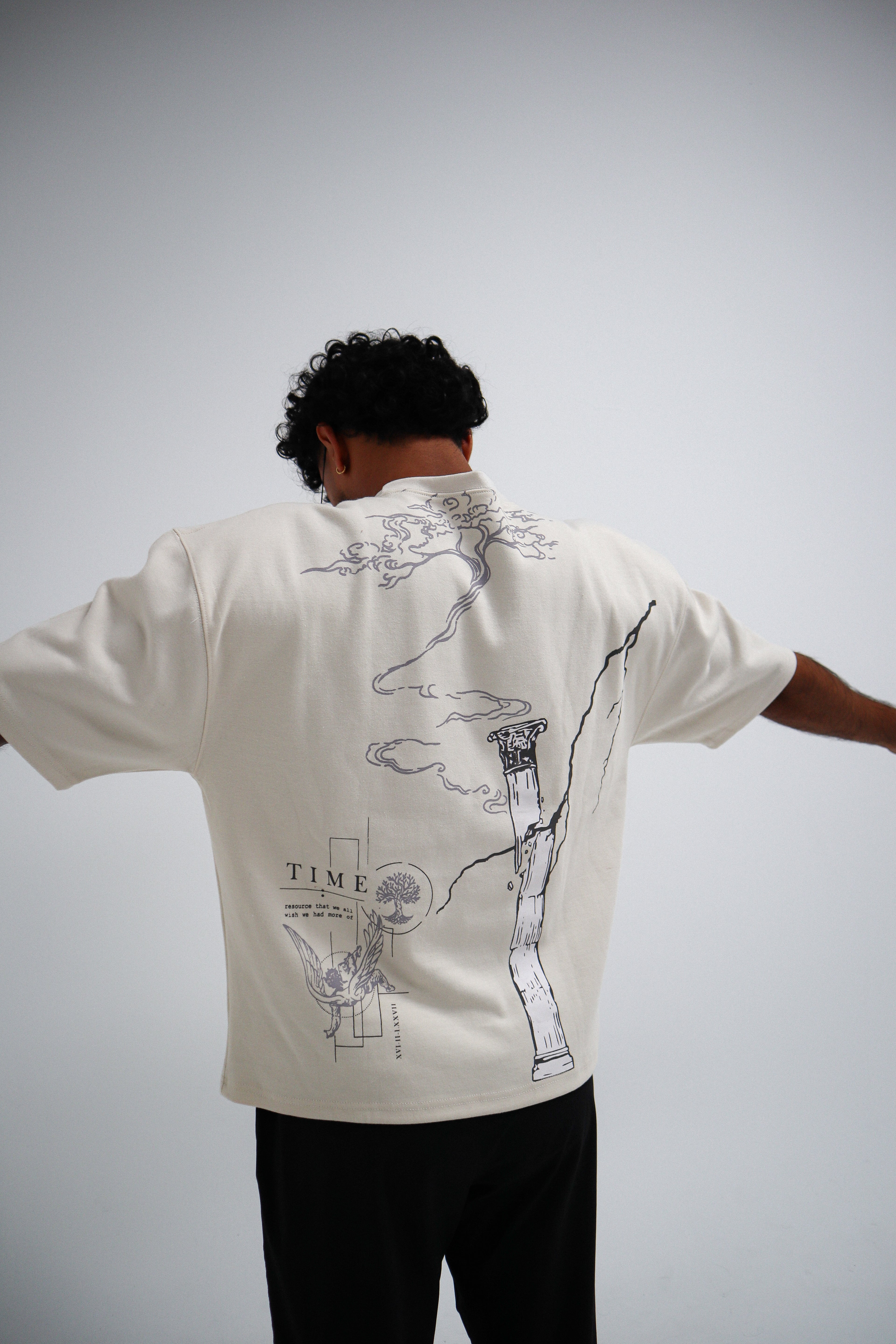THE FALLEN BOXY TEE - CREAM