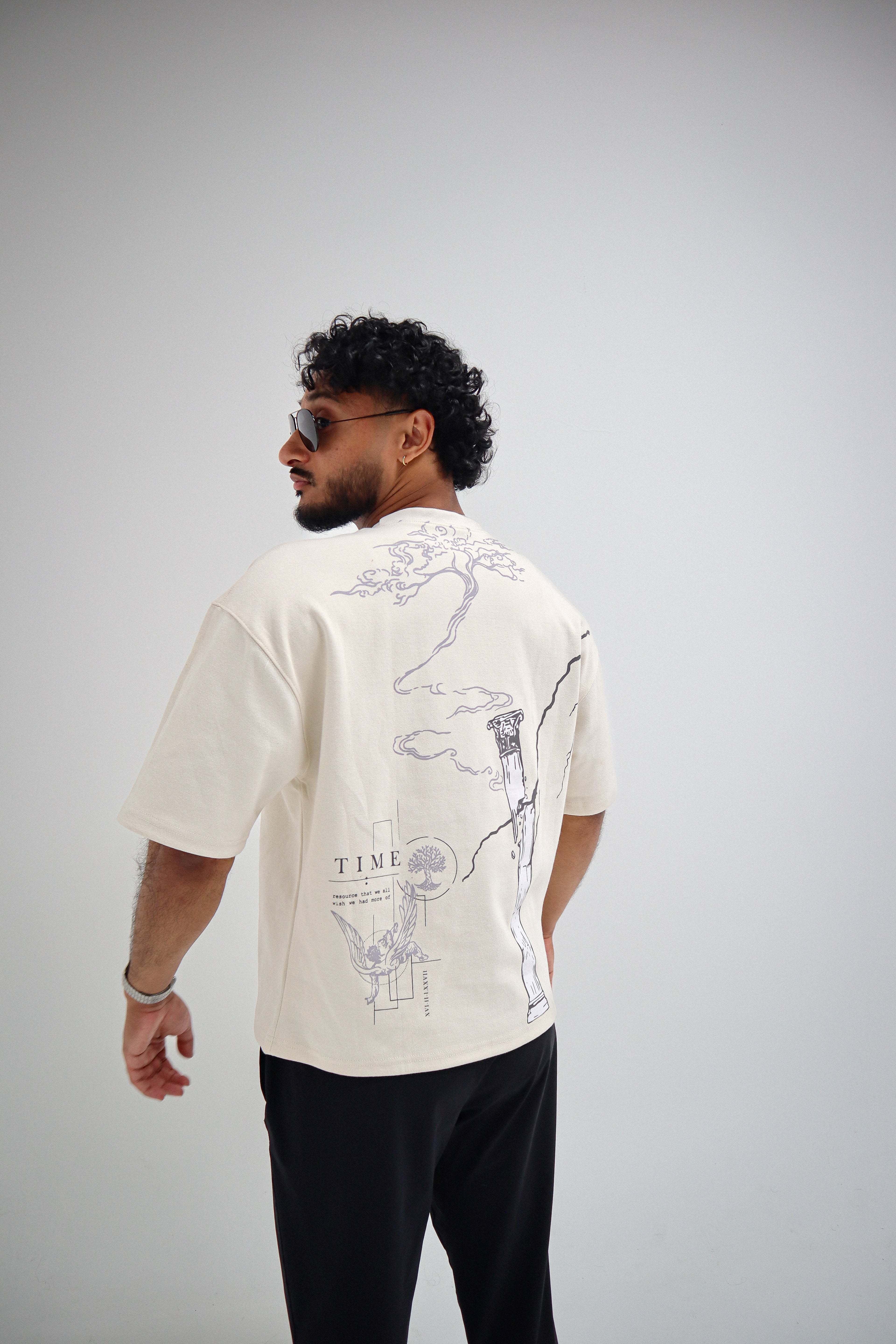 THE FALLEN BOXY TEE - CREAM