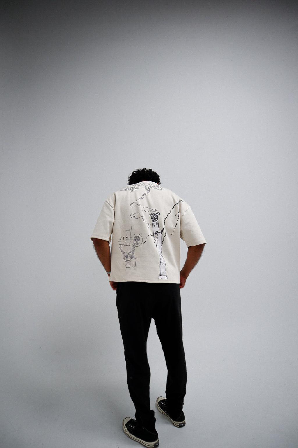 THE FALLEN BOXY TEE - CREAM