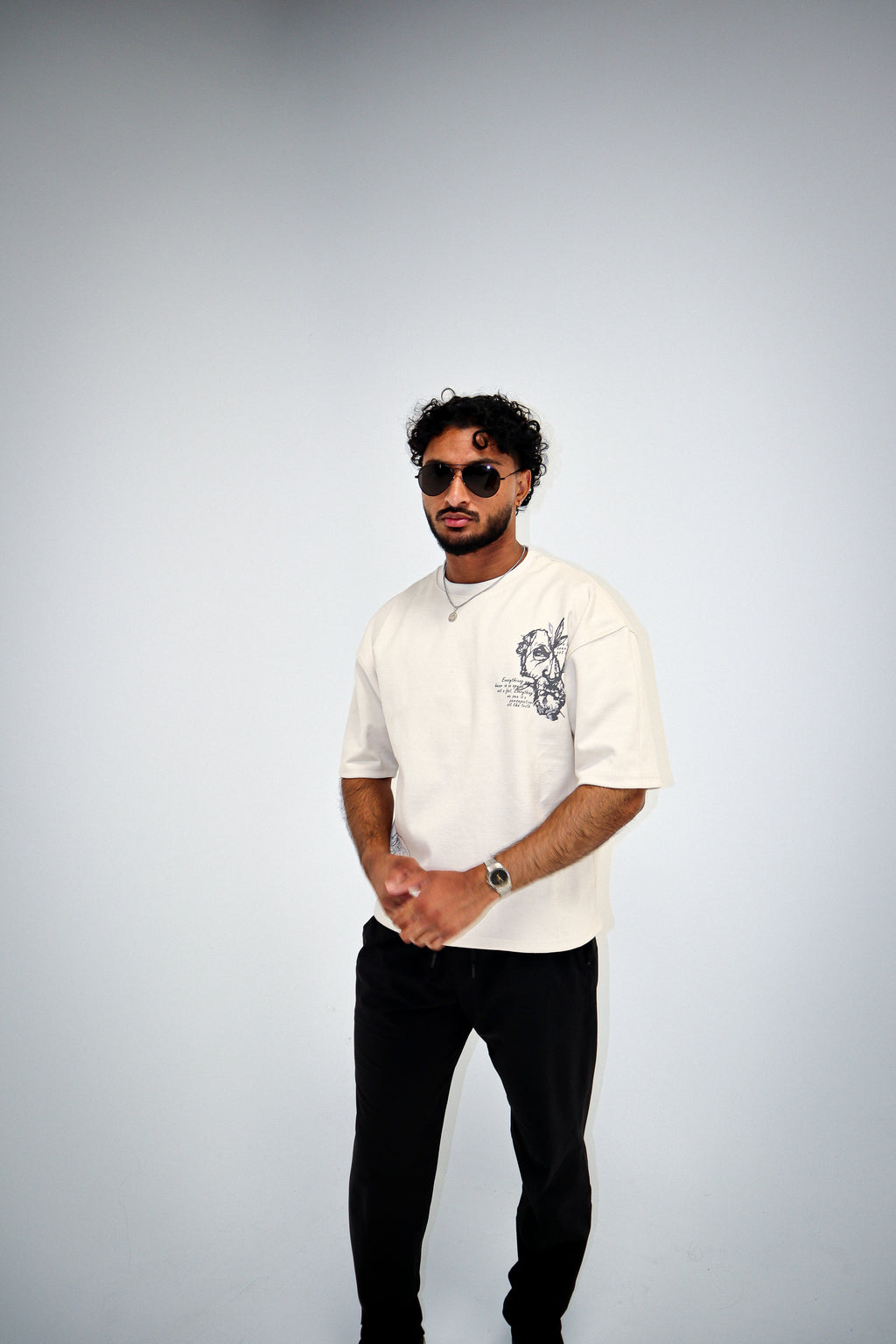 THE FALLEN BOXY TEE - CREAM