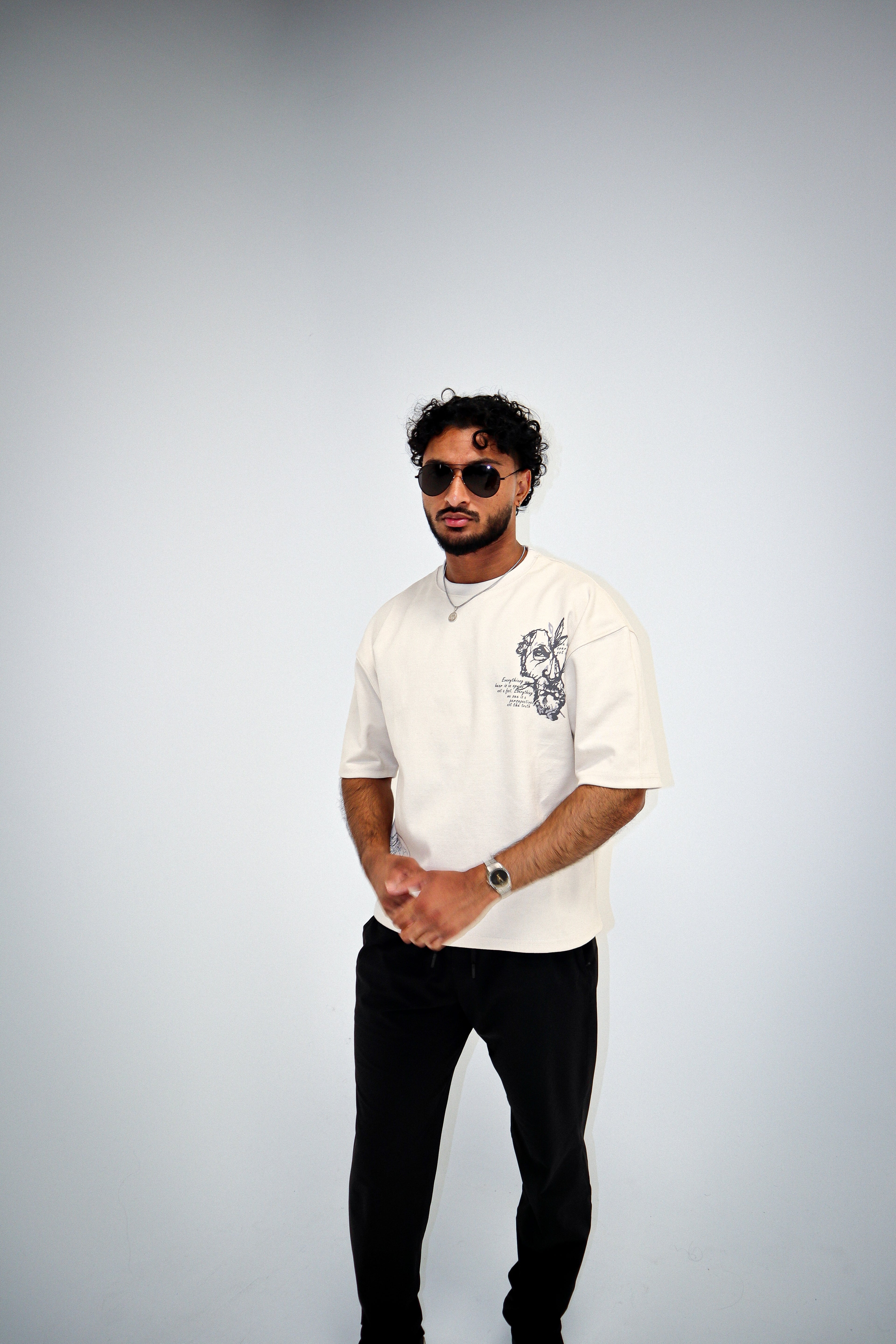 THE FALLEN BOXY TEE - CREAM