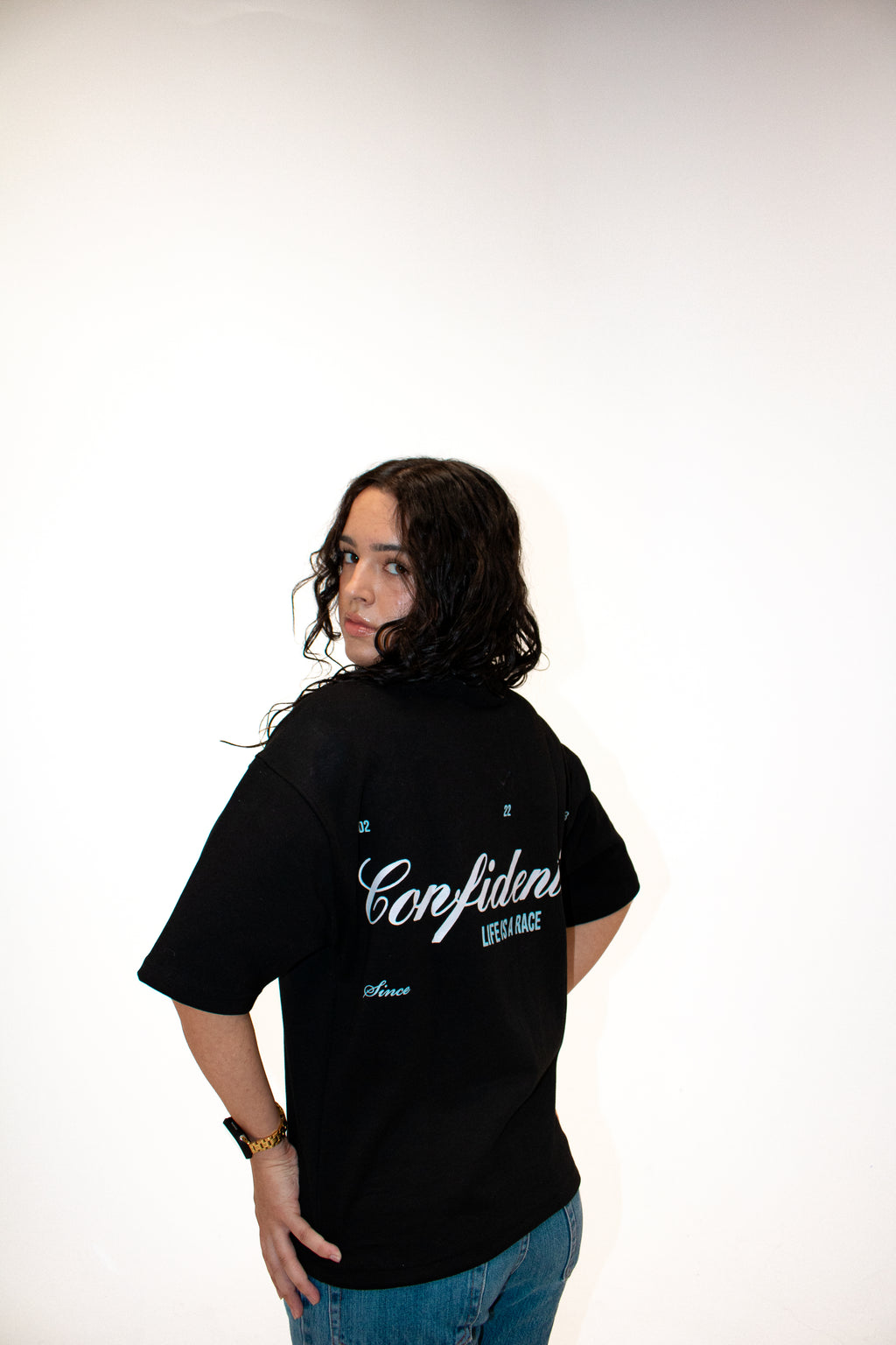 CONFIDENTIAL BOXY TEE - PITCH BLACK