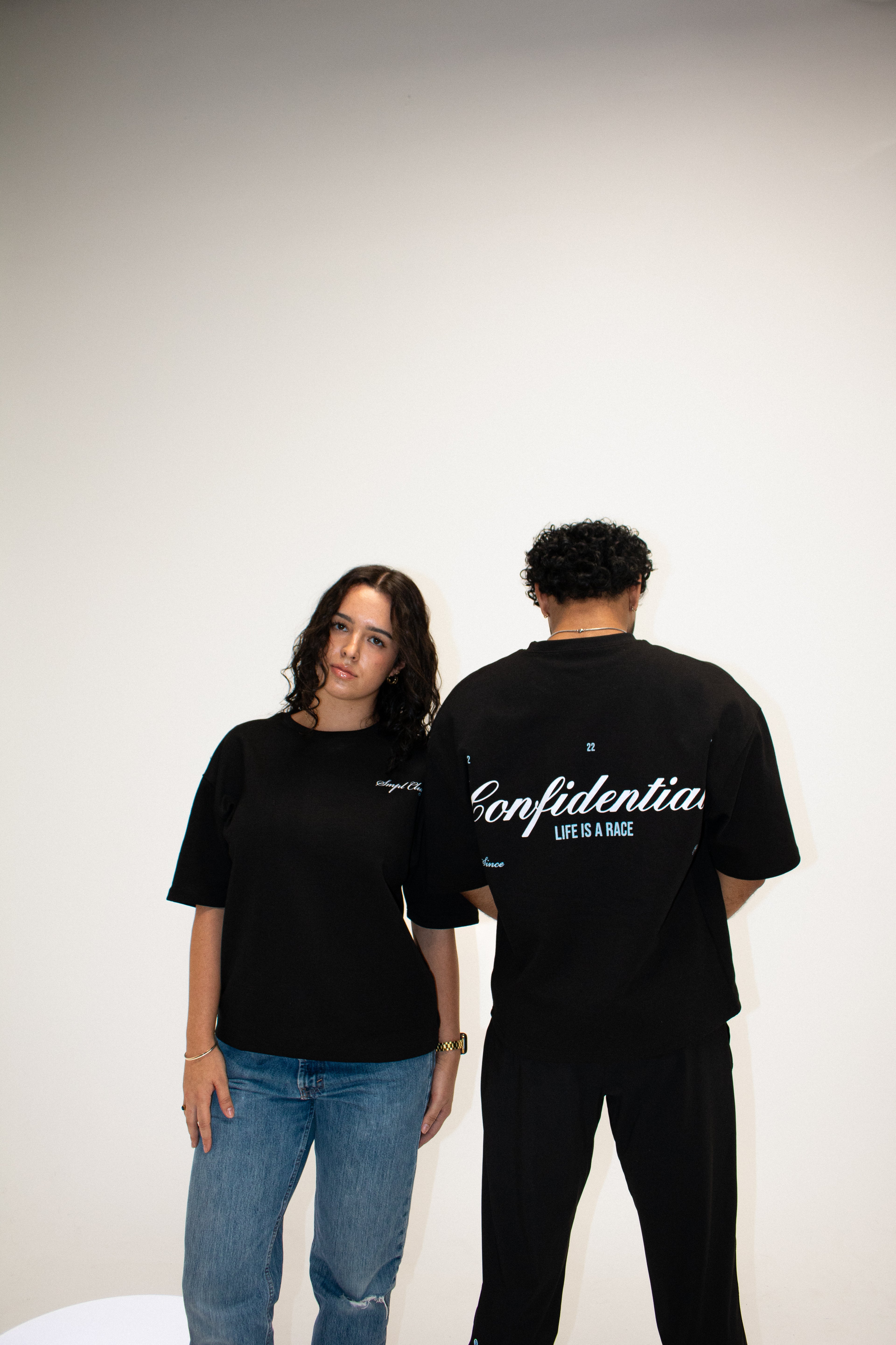 CONFIDENTIAL BOXY TEE - PITCH BLACK