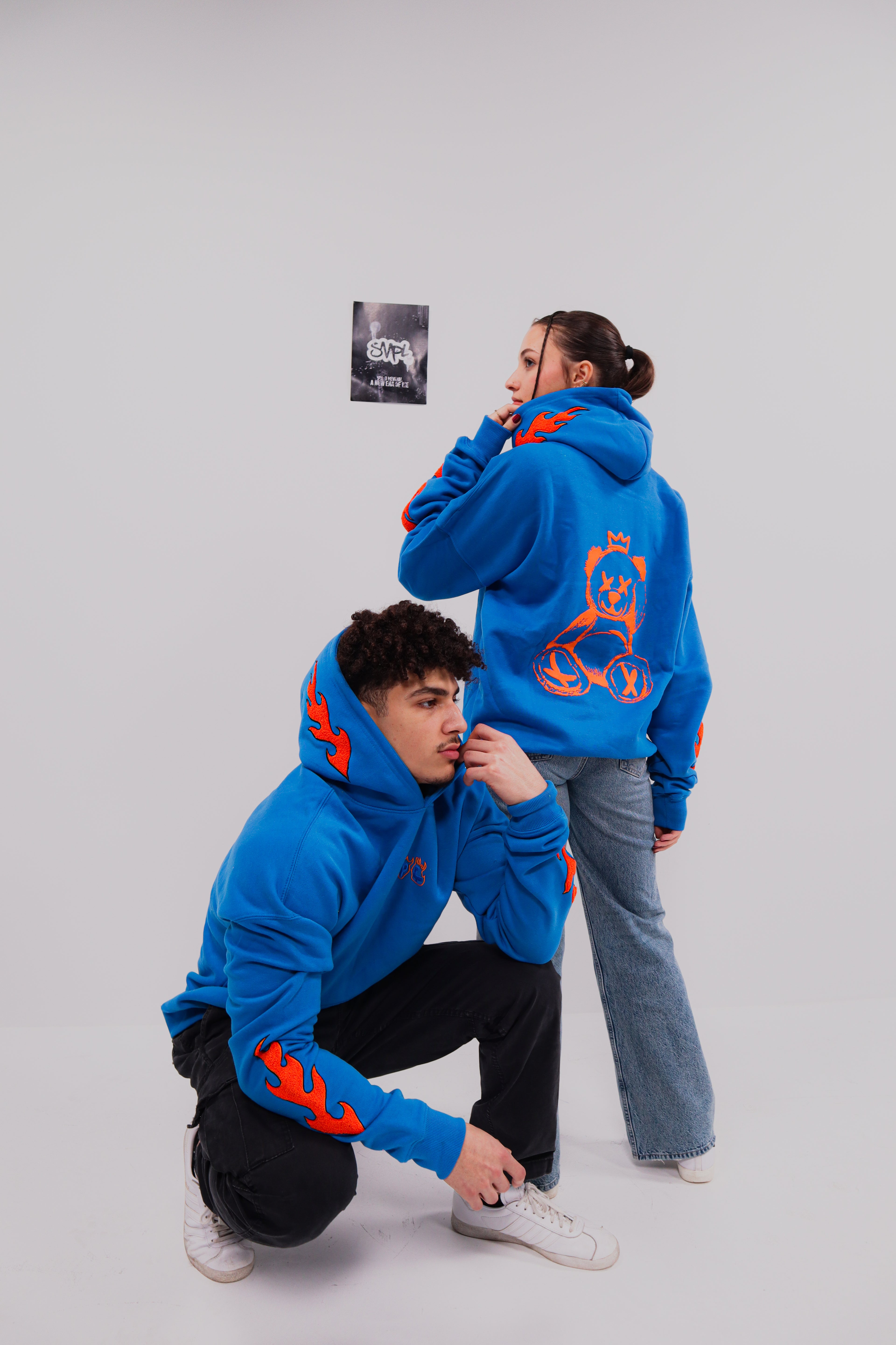 INFERNO OVERSIZED HOODIE - COBALT BLUE