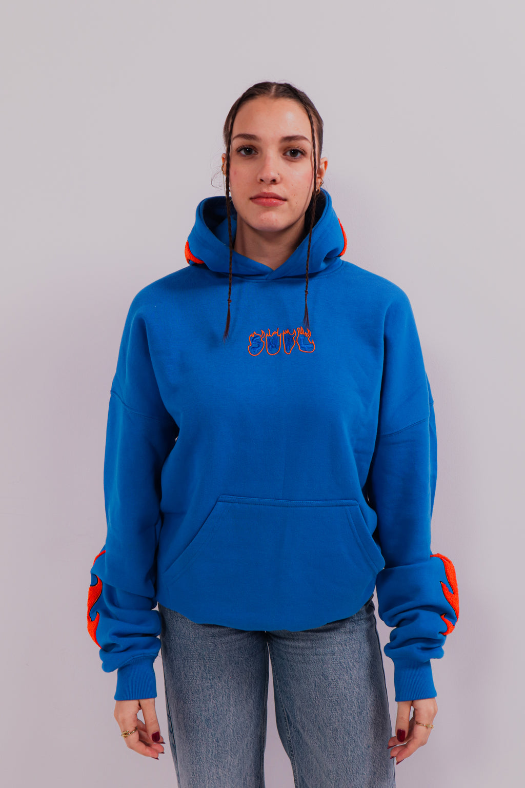 INFERNO OVERSIZED HOODIE - COBALT BLUE