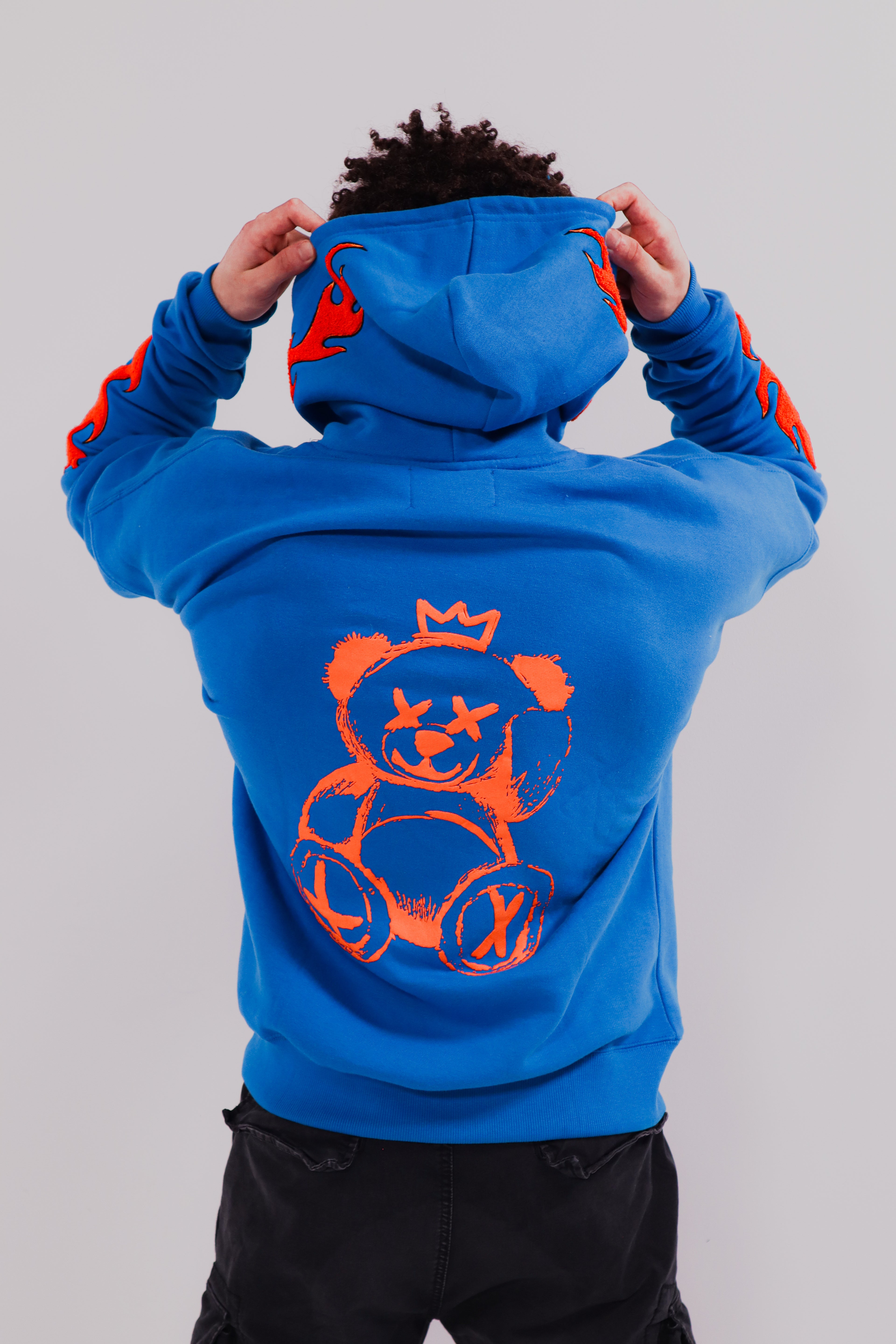 INFERNO OVERSIZED HOODIE - COBALT BLUE